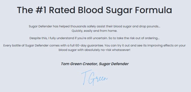 Sugar Defender benefits